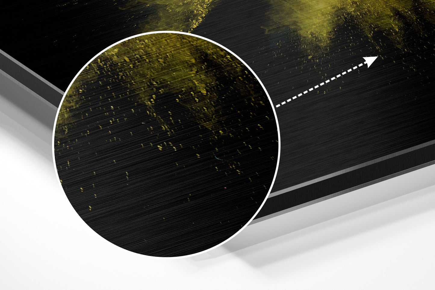 Color Burst Brushed Aluminium Dibond Wall Art