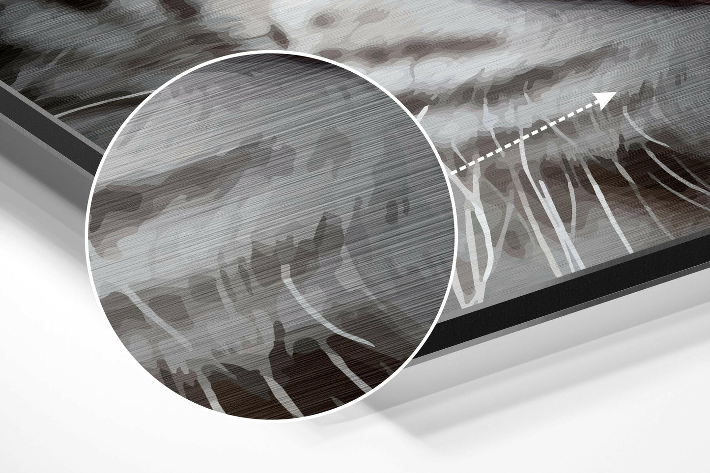 White Tiger Brushed Aluminium Dibond Wall Art