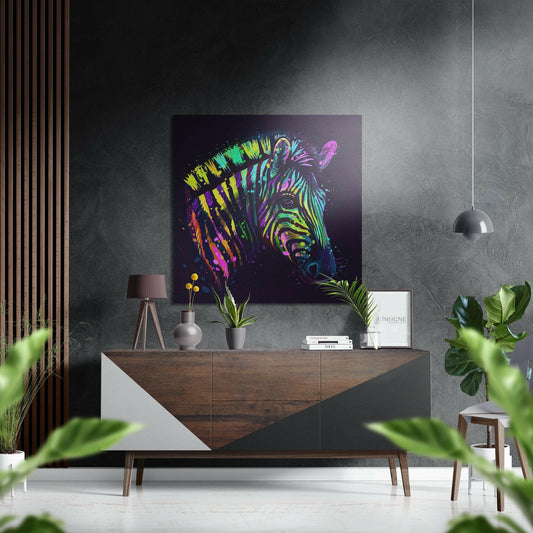 Zebra Brushed Aluminium Dibond Wall Art