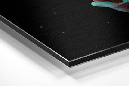 Dripping Brushed Aluminium Dibond Wall Art