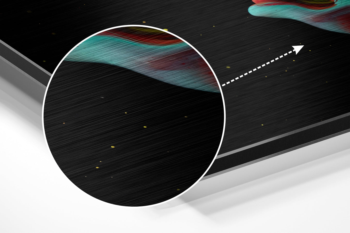 Dripping Brushed Aluminium Dibond Wall Art