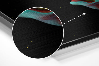 Dripping Brushed Aluminium Dibond Wall Art